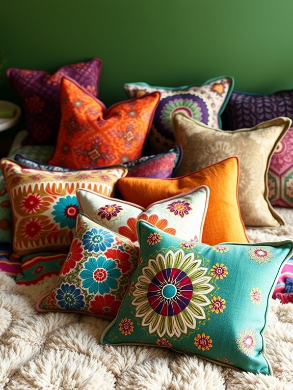 vibrant decorative cushion covers