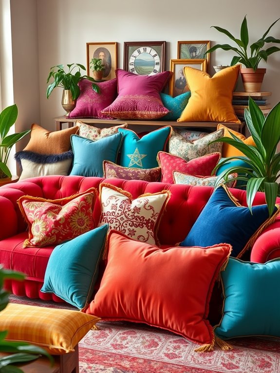 vibrant decorative cushion covers