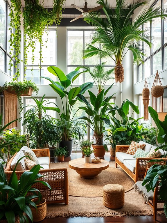 vibrant indoor plant life