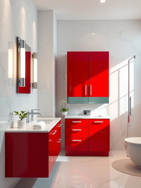 vibrant red storage solution