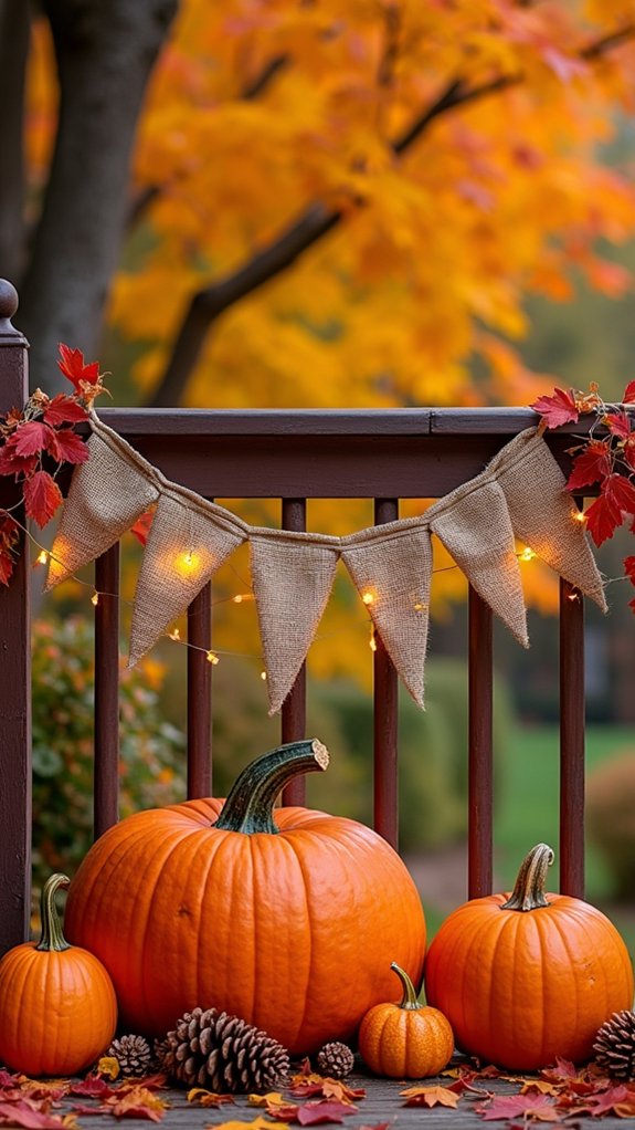 autumn decor with foliage