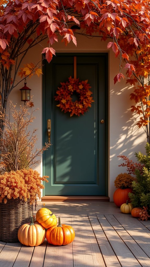 autumn foliage and arrangements