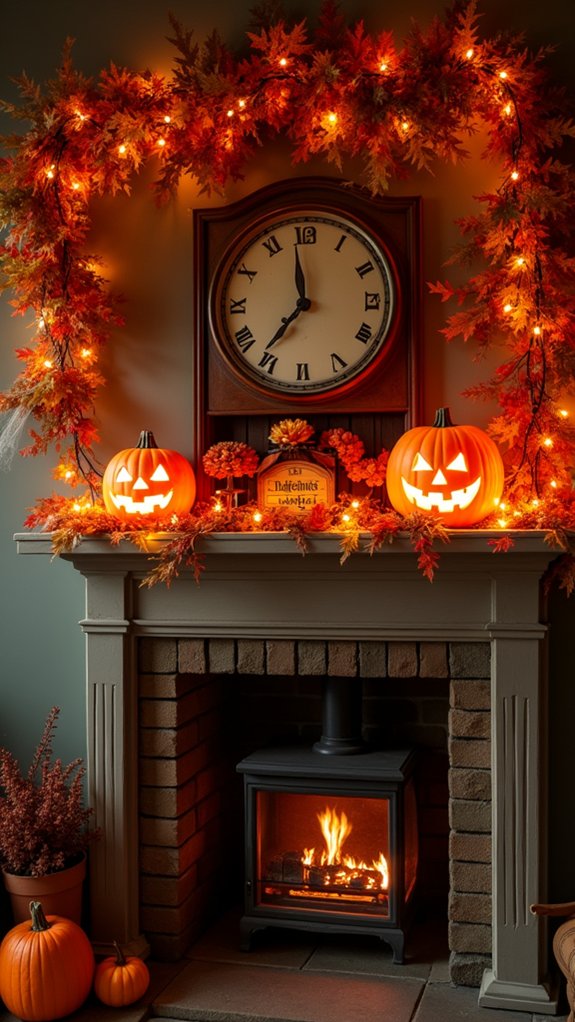 autumn leaves halloween decor
