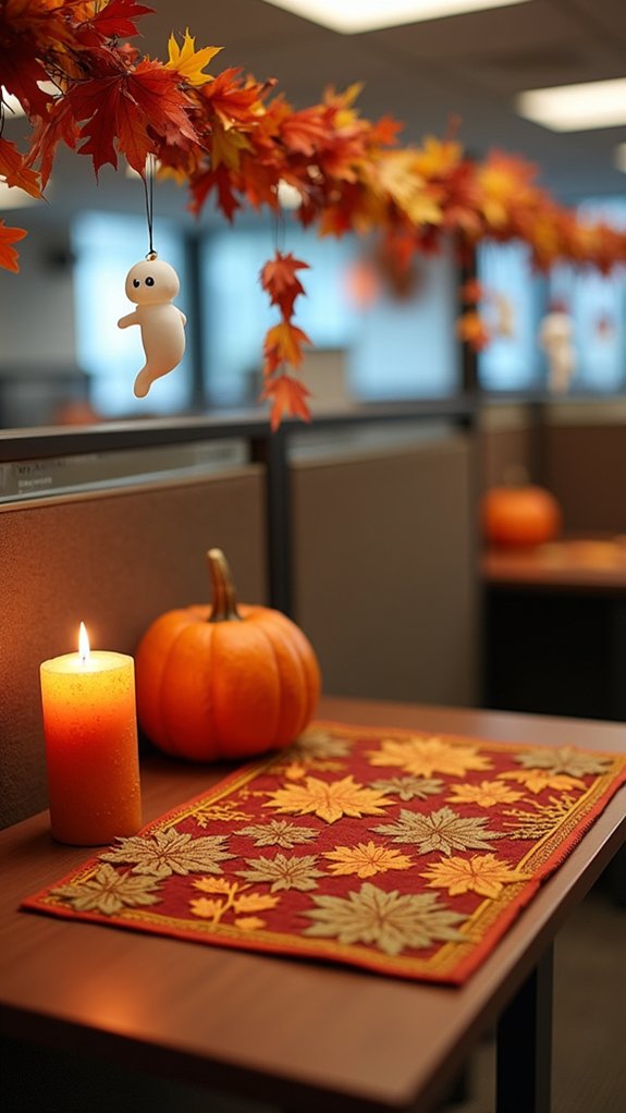 autumn themed workspace enhancement