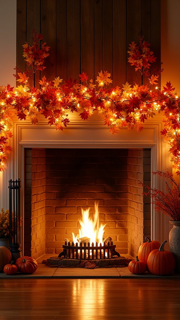 autumn warmth with leaves