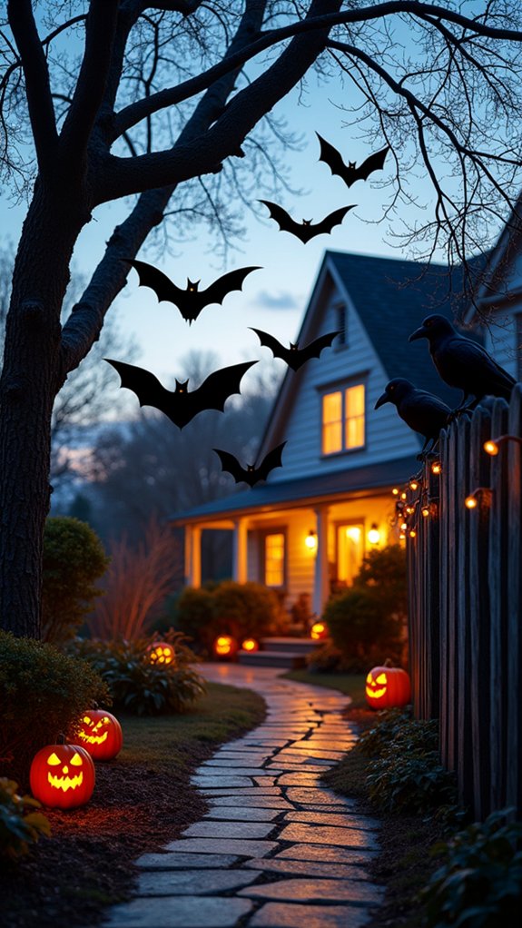 bats and crows decorations