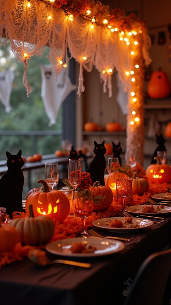 black cat halloween decorations