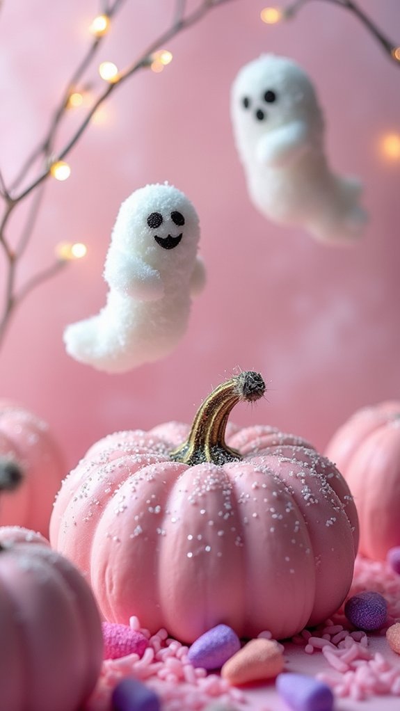 candy coated marshmallow ghosts