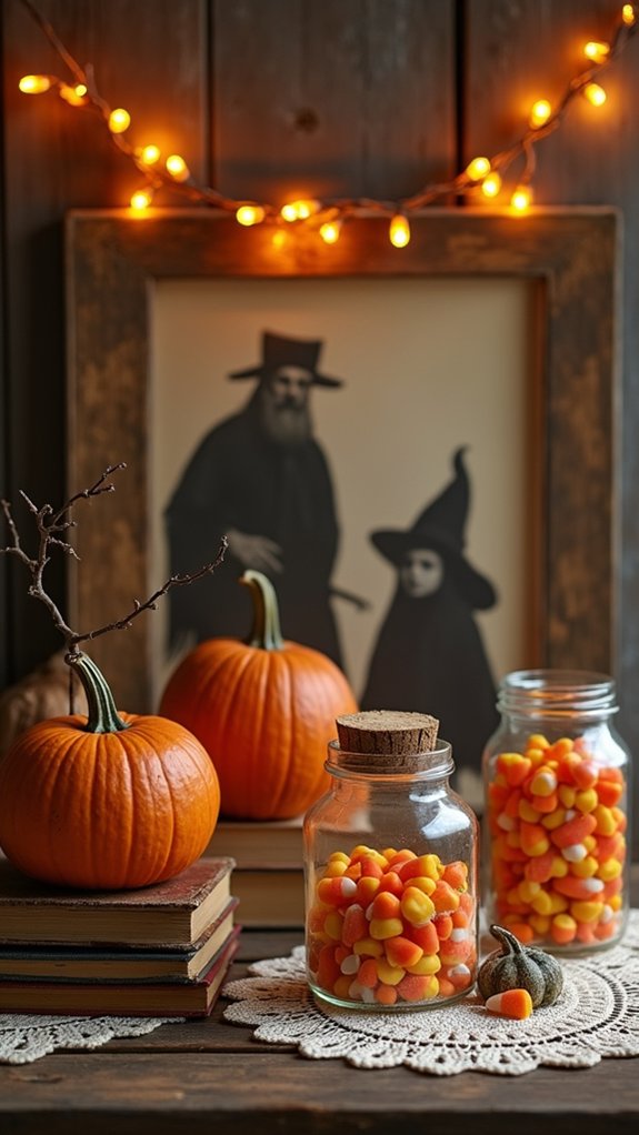 candy corn halloween decor
