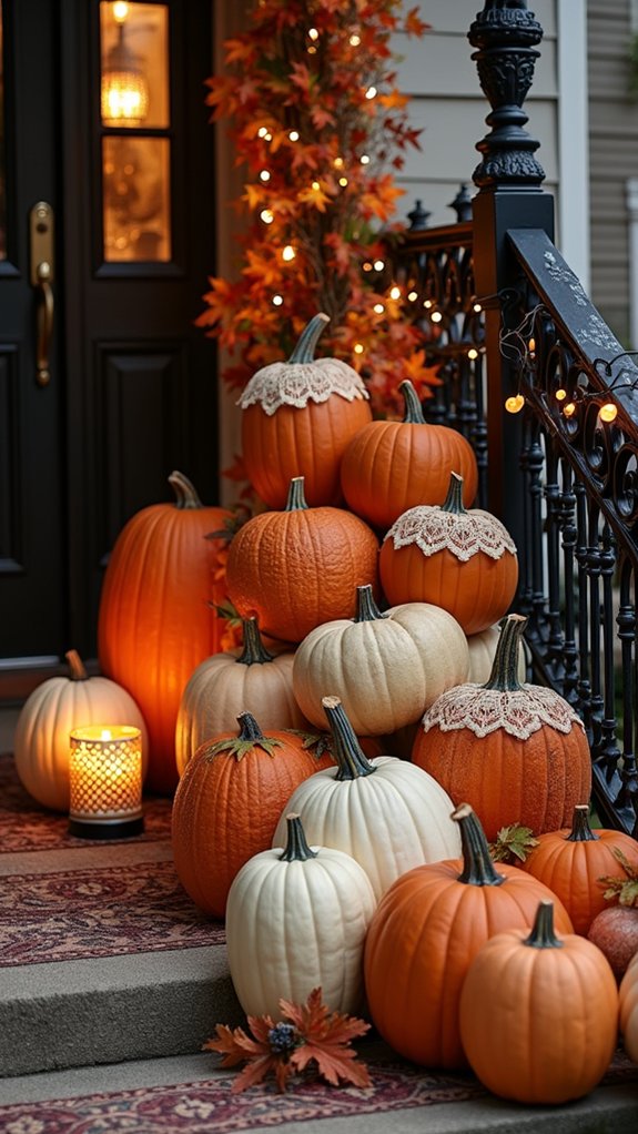 charming autumn pumpkin displays