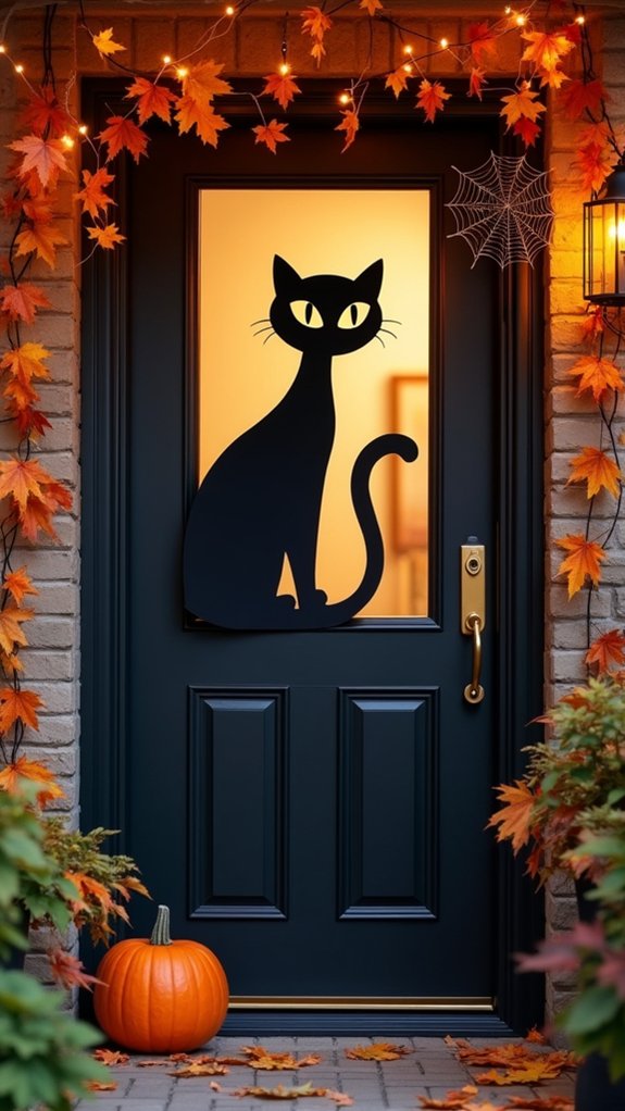 charming halloween cat decor