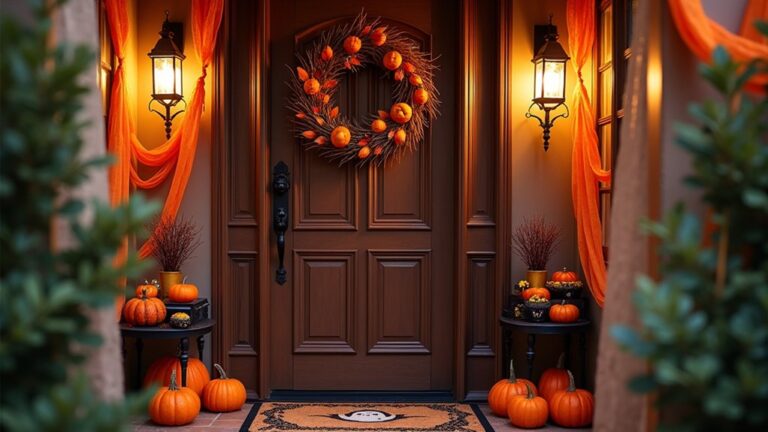 charming halloween door decor