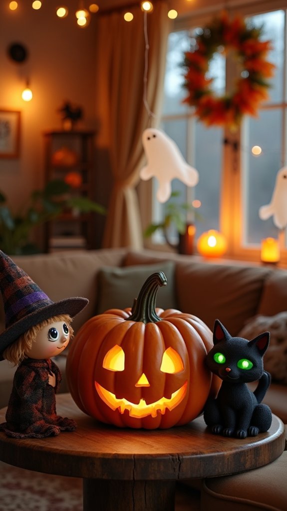 charming halloween figurine decor