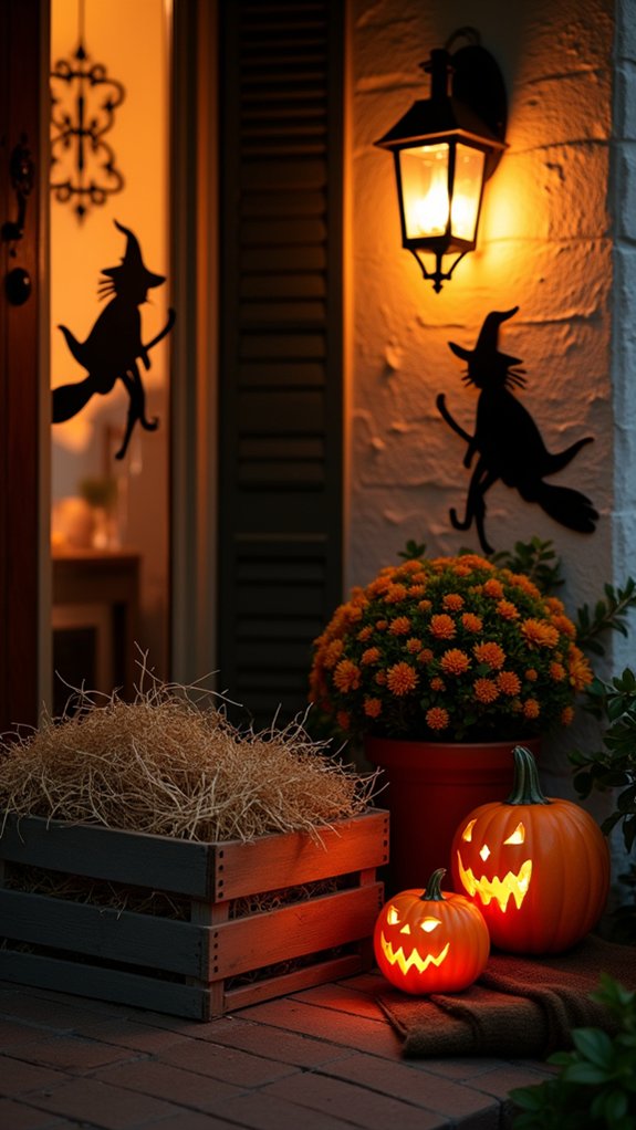 charming nostalgic halloween silhouettes