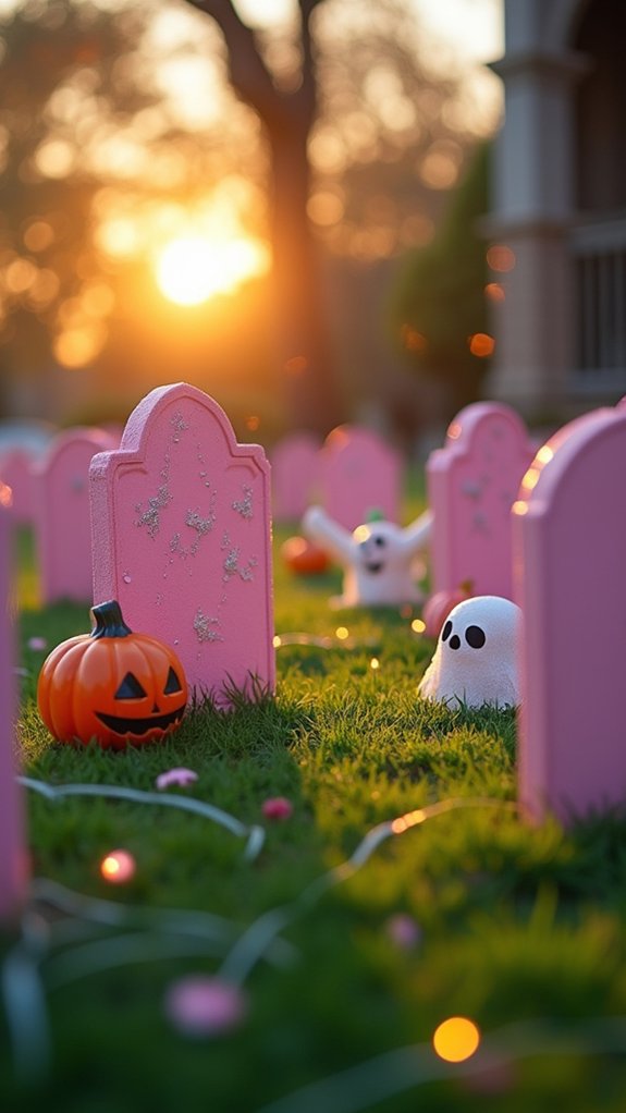 charming pink halloween decorations