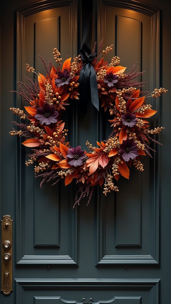 chic autumn foliage wreaths