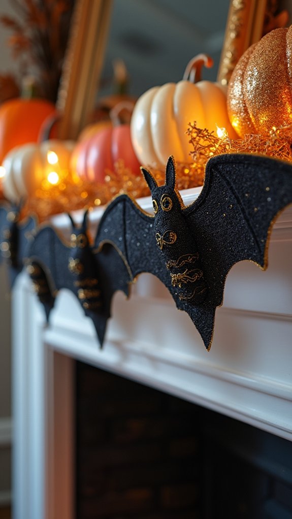 chic bat garland decoration