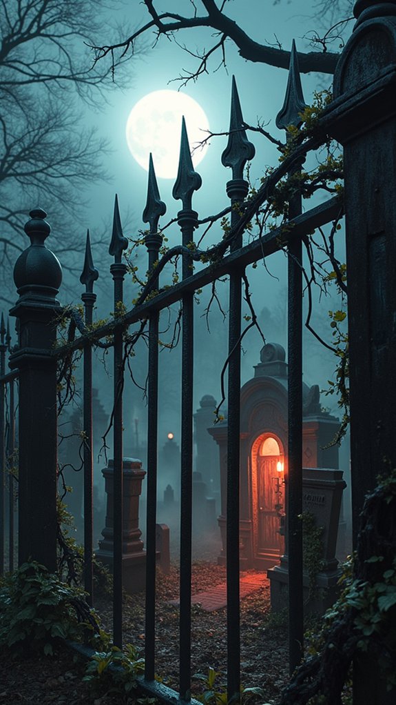 chilling graveyard halloween decoration