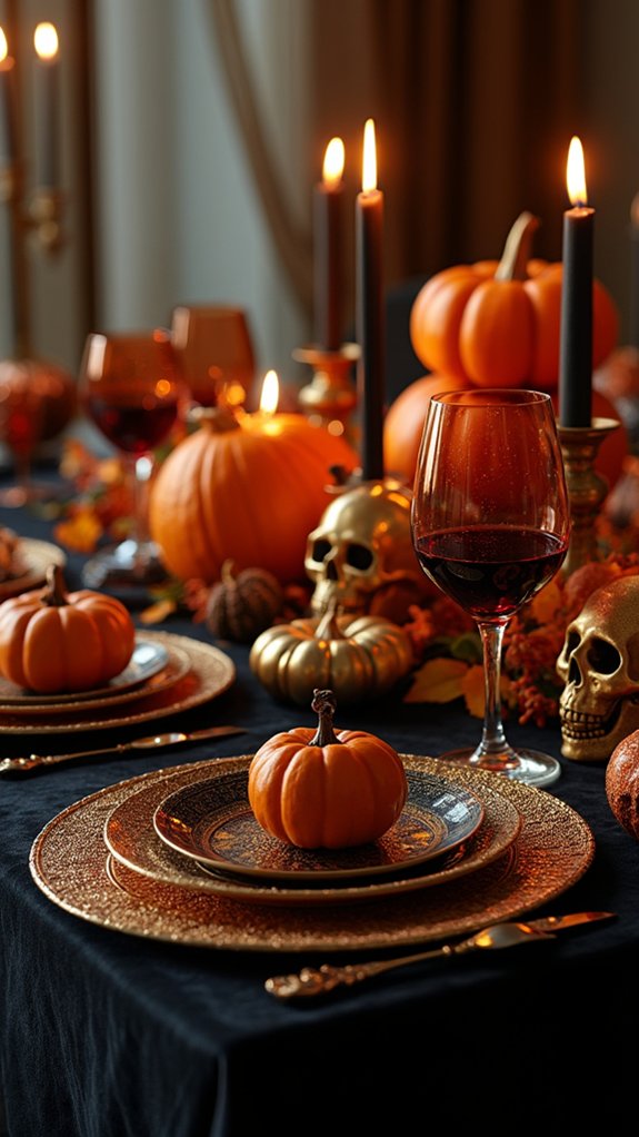 classic halloween table decor