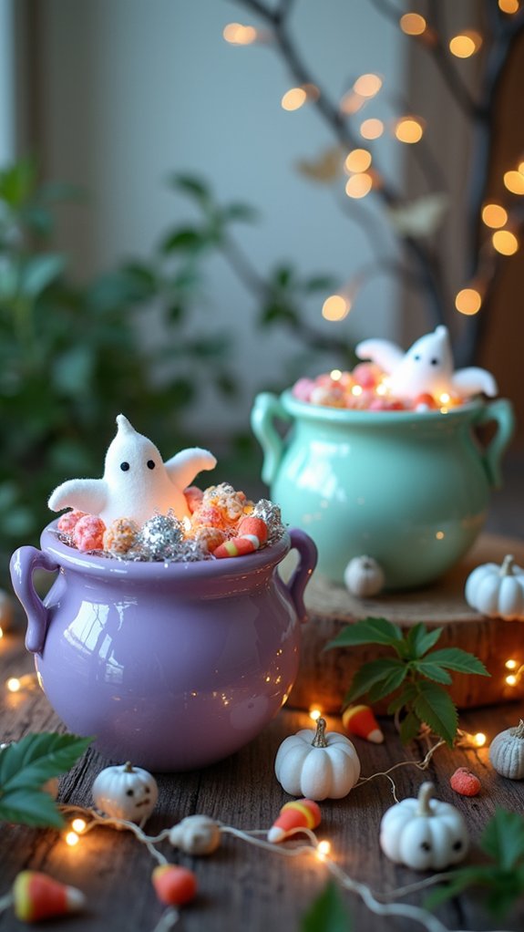 colorful pastel cauldron displays