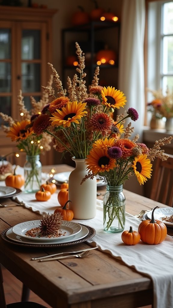 cozy autumn floral decor