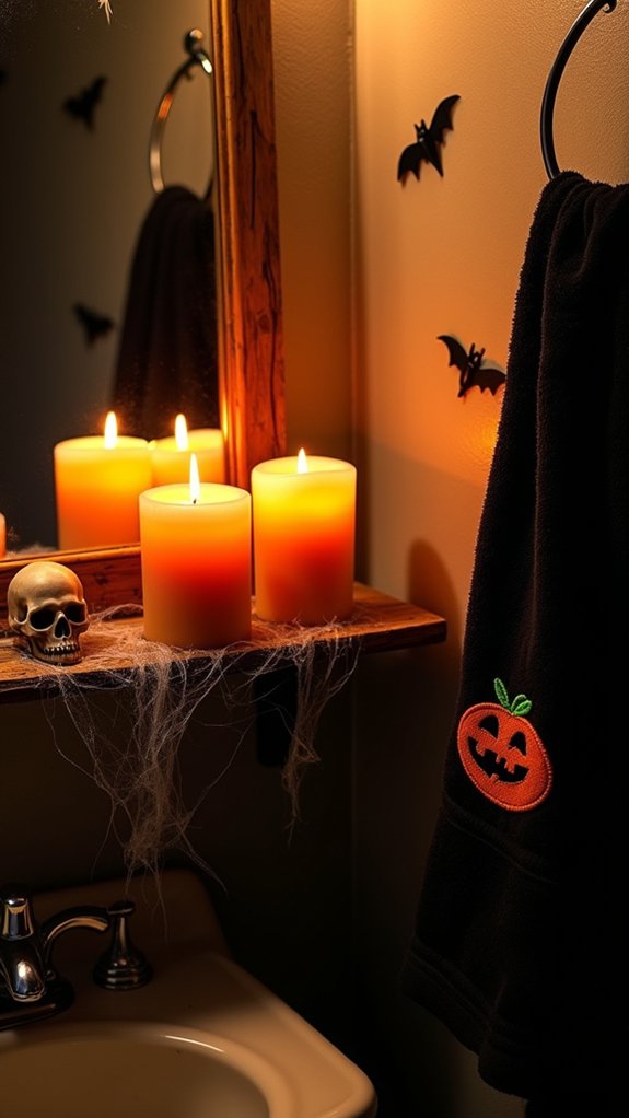 cozy halloween candle atmosphere