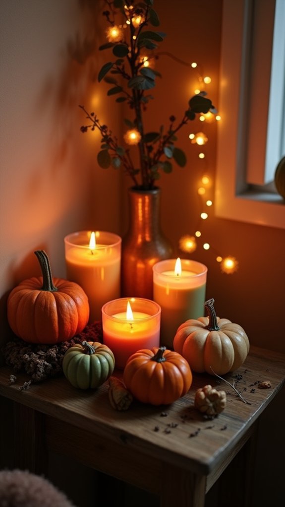 cozy halloween scented candles