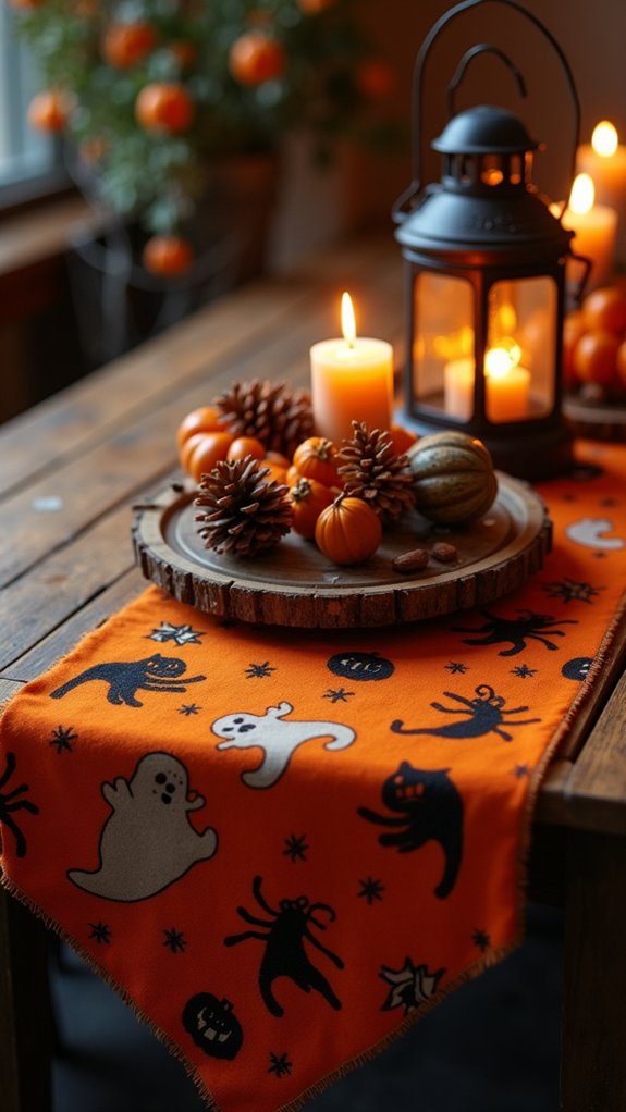 cozy halloween table decor