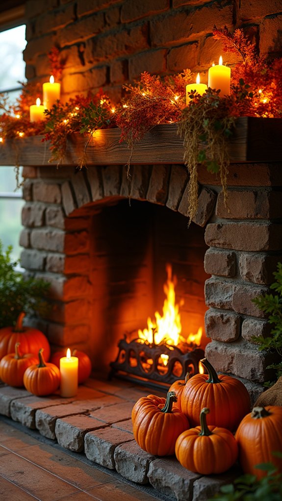 cozy pumpkin patch display