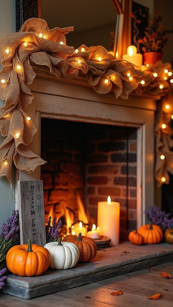 cozy rustic autumn display