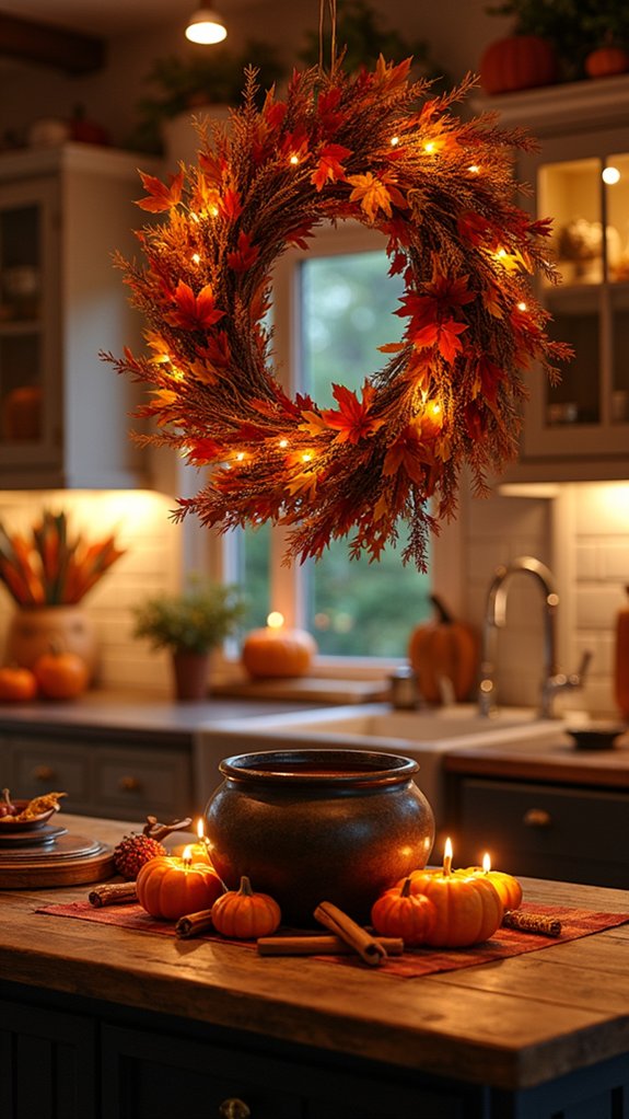 creative autumn wreath crafting