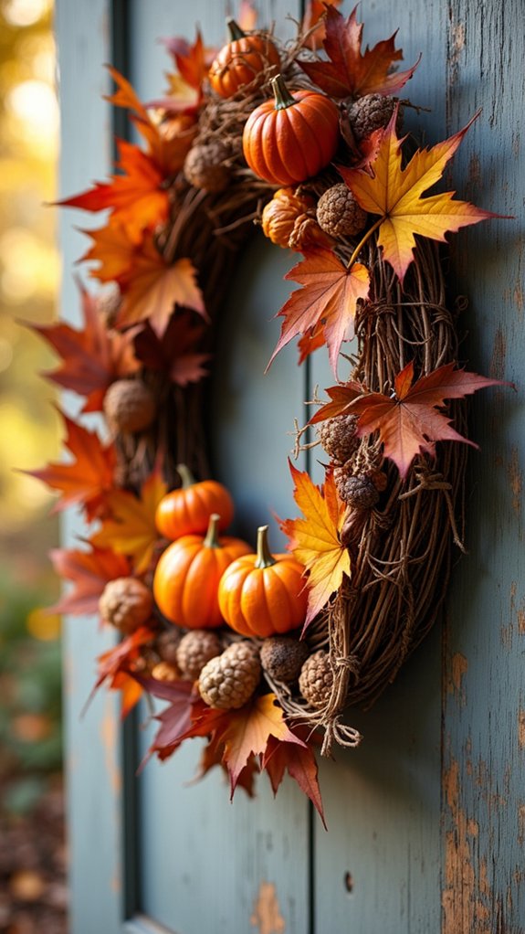 creative autumn wreath making