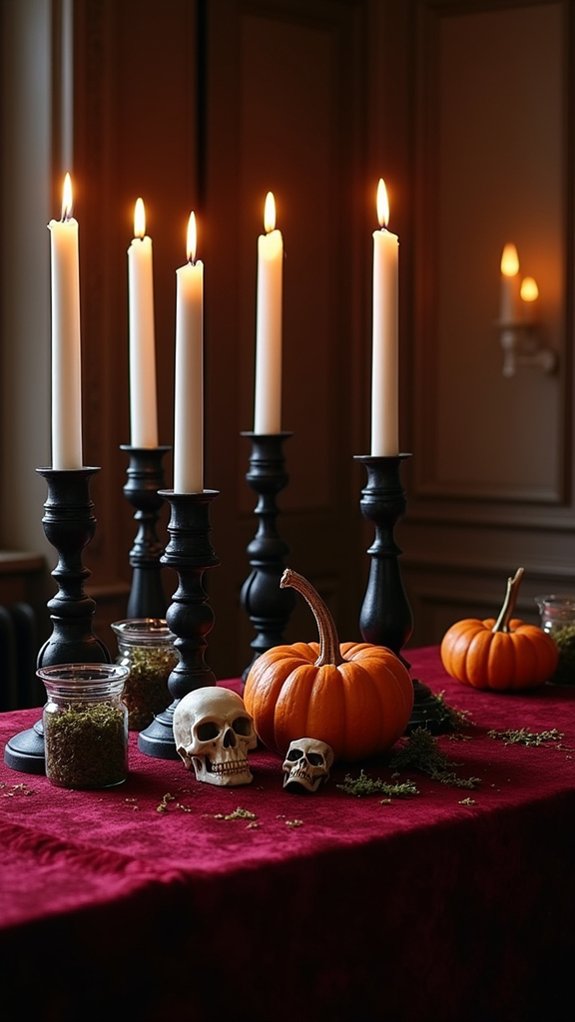 creepy candle halloween decor