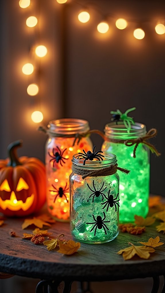 creepy crawly jar decorations