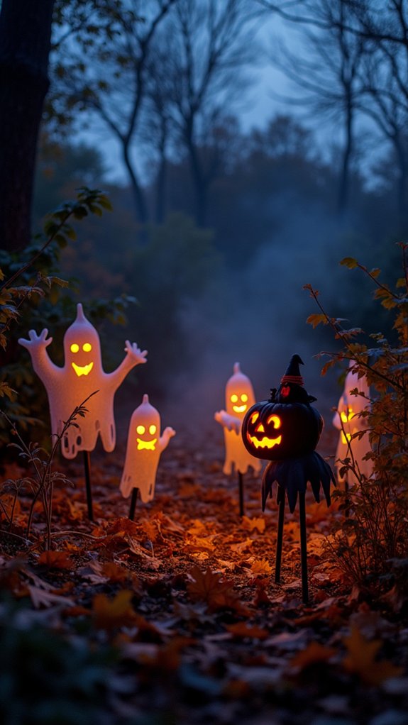 creepy glowing garden stakes