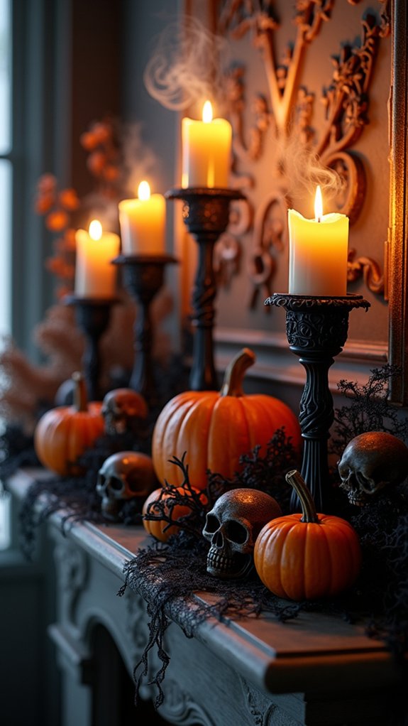 creepy gothic candelabra decor