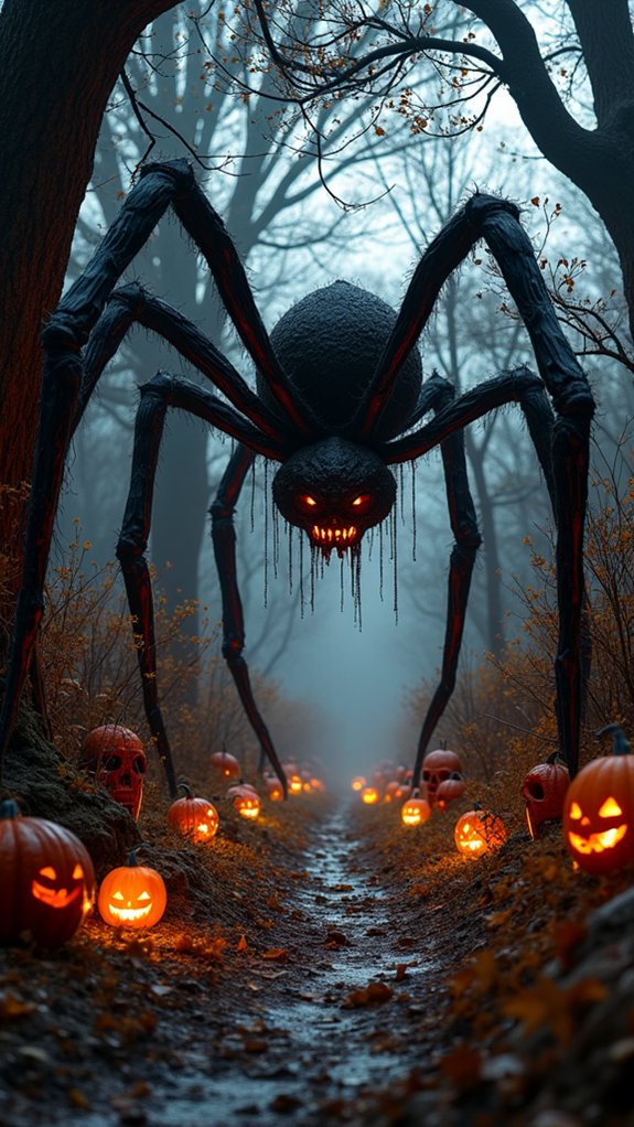 creepy spider web decorations