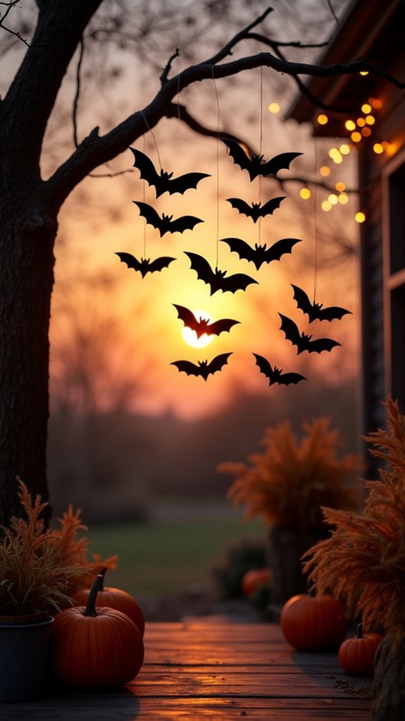 diy bat garland decoration