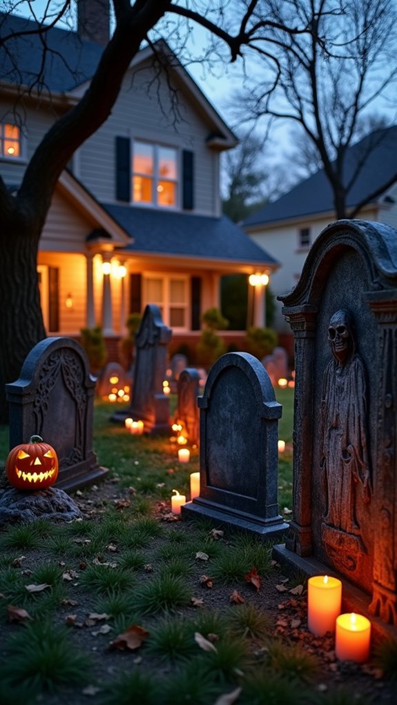 diy spooky graveyard decorations