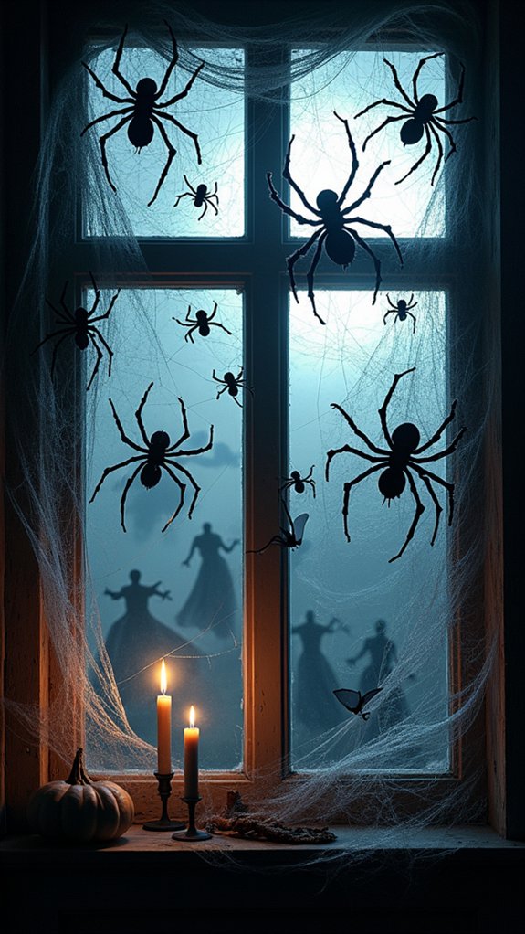 diy spooky spider webs