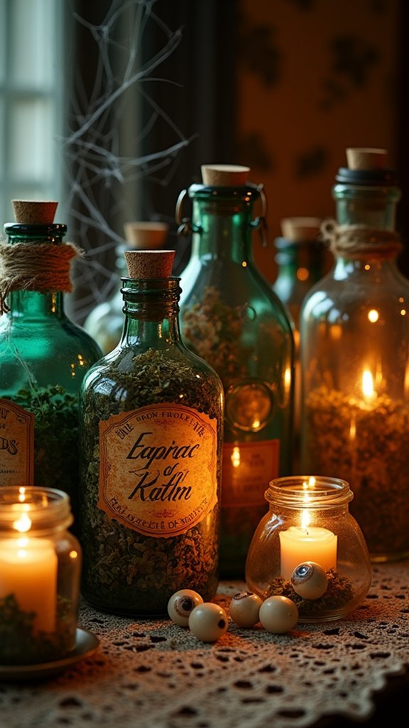 eerie antique jar decor
