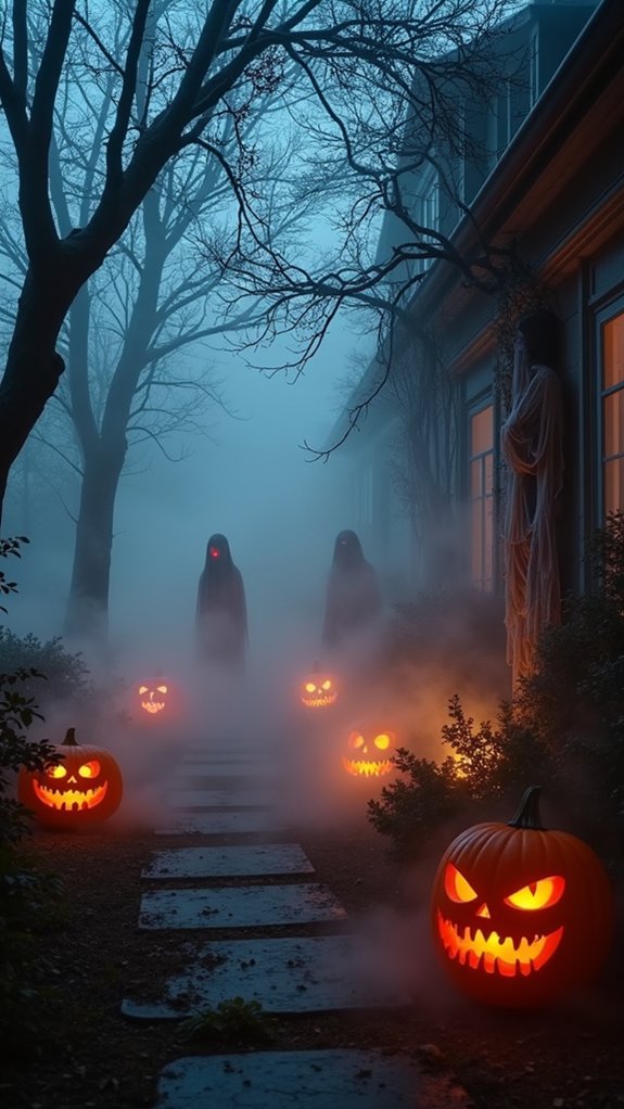 eerie atmosphere with fog
