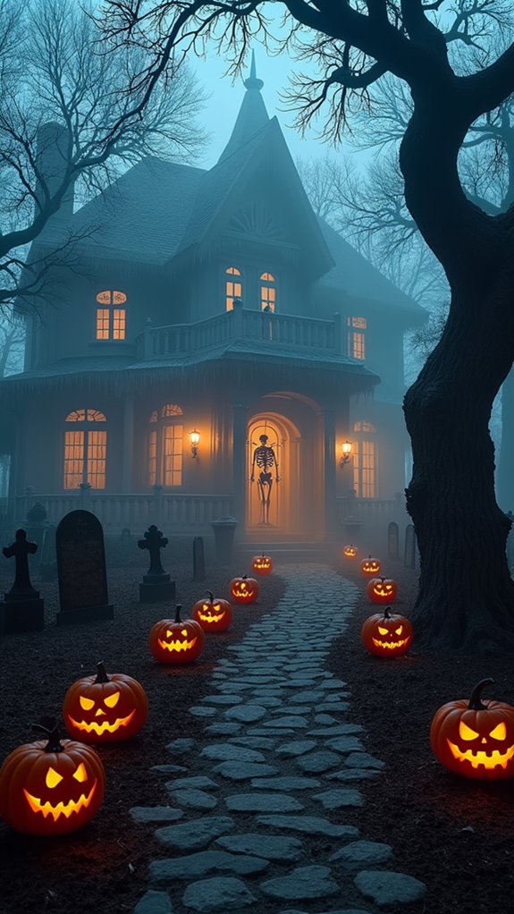 eerie atmospheric haunted entrance