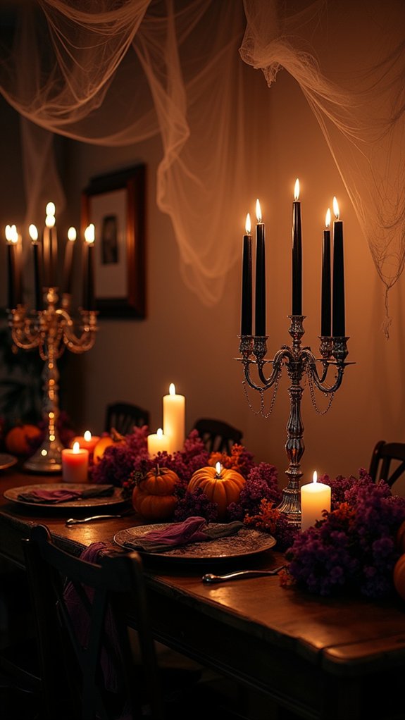 eerie candle ambiance creation