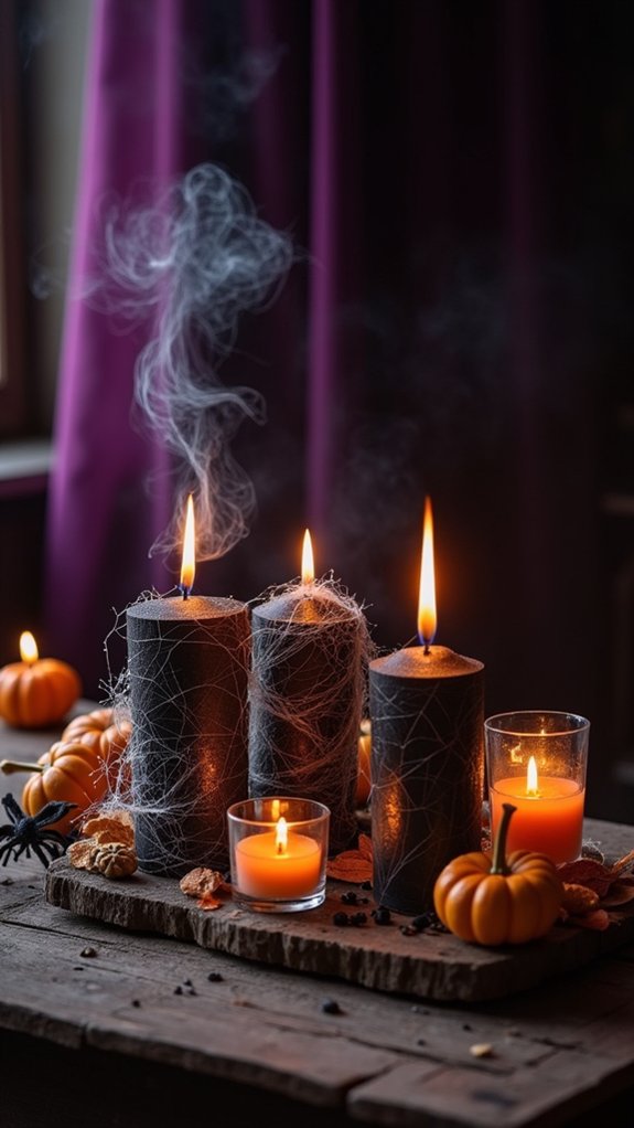 eerie candle halloween ambiance