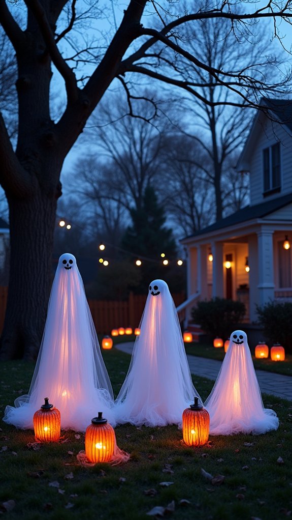 eerie figures in yard