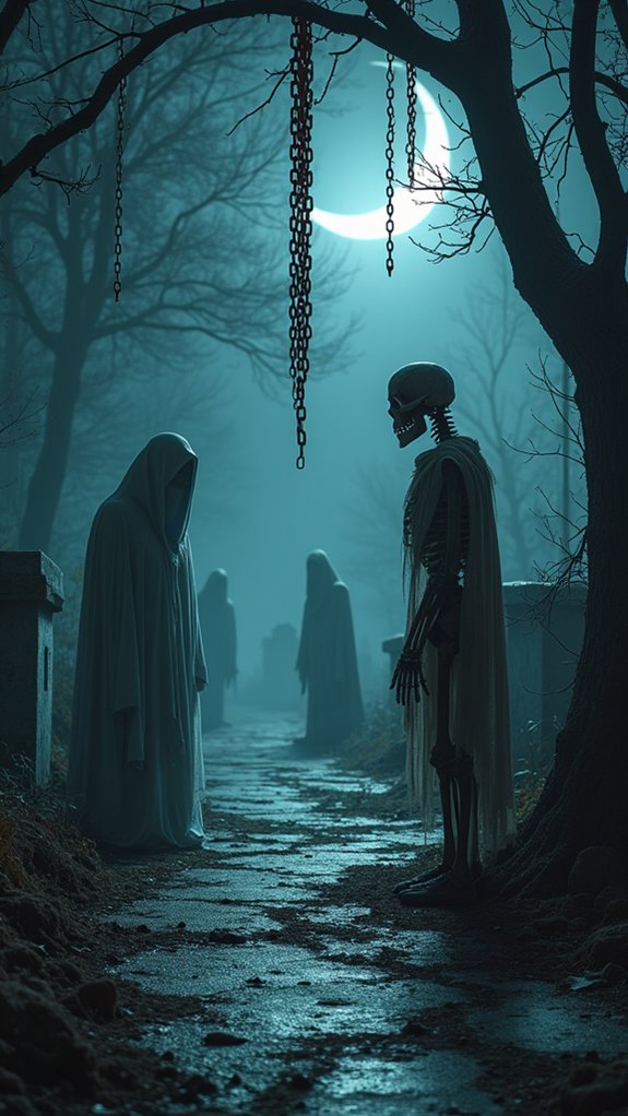 eerie halloween prison decor