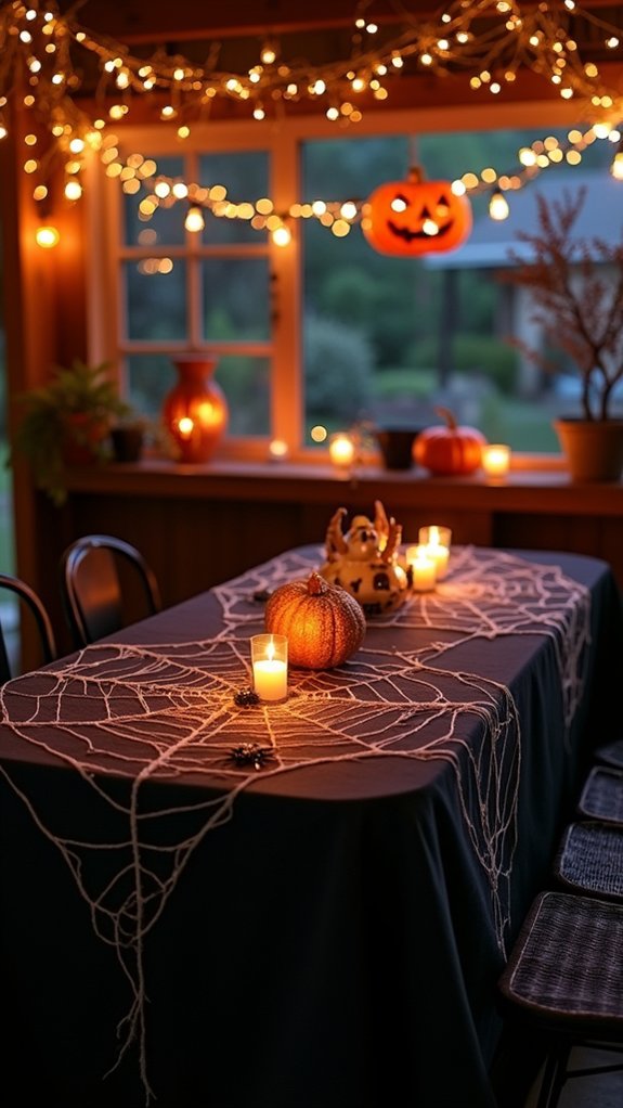 eerie halloween table decor