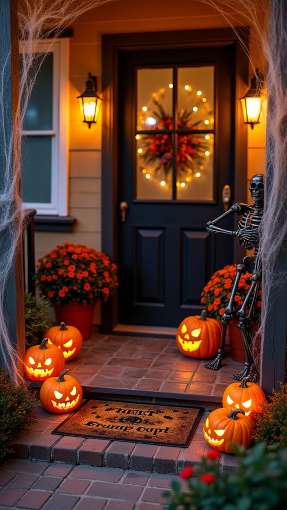 eerie halloween welcome mat