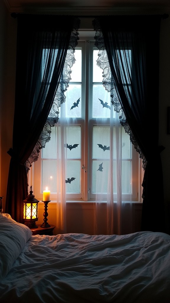 eerie halloween window treatments